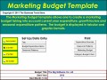 Marketing Budget Template Excel