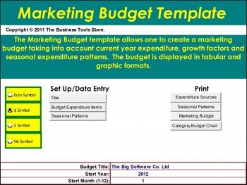 Marketing Budget Template Excel